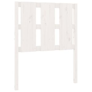 vidaXL T&ecirc;te de lit Blanc 80,5x4x100 cm Bois massif de pin