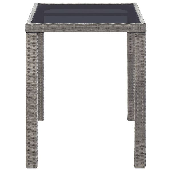 vidaXL Table de jardin Anthracite 123x60x74 cm R&eacute;sine tress&eacute;e