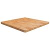vidaXL Dessus de table carr&eacute; Marron clair 80x80x4cm Bois ch&ecirc;ne trait&eacute;