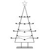 vidaXL Arbre de Noël en métal pour décoration noir 140 cm