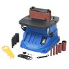 vidaXL Ponceuse &agrave; bande et &agrave; axe oscillant 450 W Bleu