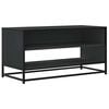vidaXL Meuble TV noir 91x40x46 cm bois d'ing&eacute;nierie et m&eacute;tal