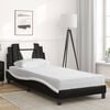 vidaXL Lit Viana avec matelas noir et blanc 80x200 cm similicuir