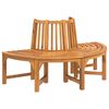 vidaXL Banc demi-circulaire tour d'arbre &Oslash;160cm bois massif eucalyptus