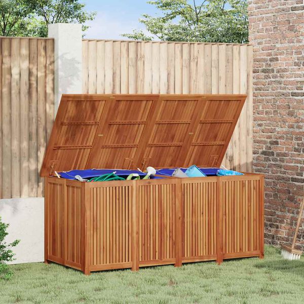 vidaXL Bo&icirc;te de rangement de jardin 175x80x75 cm bois massif d'acacia