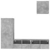 vidaXL Unit&eacute;s murales TV 4 pcs gris b&eacute;ton bois d'ing&eacute;nierie