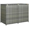 vidaXL Abri de poubelle double R&eacute;sine tress&eacute;e Anthracite 148x77x111cm