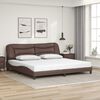 vidaXL Cadre de lit sans matelas Hvar marron 200x200 cm similicuir