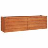 vidaXL Lit sur&eacute;lev&eacute; de jardin rouill&eacute; 160x40x45 cm acier corten