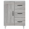 vidaXL Buffet haut Sonoma gris 69,5x34x180 cm Bois d'ing&eacute;nierie