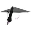 vidaXL Parasol de jardin Noir 248 x 248 x 148 cm Polyester et Acier