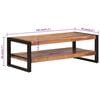 vidaXL Table basse 120x55x40 cm bois massif d'acacia