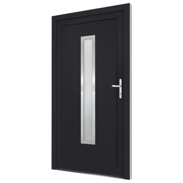 vidaXL Porte d'entr&eacute;e anthracite 108x200 cm PVC