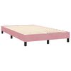 vidaXL Sommier &agrave; lattes de lit avec matelas rose 120x220 cm velours