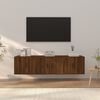 vidaXL Ensemble de meubles TV 3 pcs Ch&ecirc;ne marron Bois d'ing&eacute;nierie