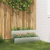 vidaXL Cache-pot de jardin Argent 100 x 60 x 45 cm Acier galvanisé
