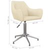 vidaXL Chaise pivotante de salle &agrave; manger Cr&egrave;me Tissu