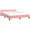 vidaXL Cadre de lit et t&ecirc;te de lit sans matelas rose 140x190cm velours