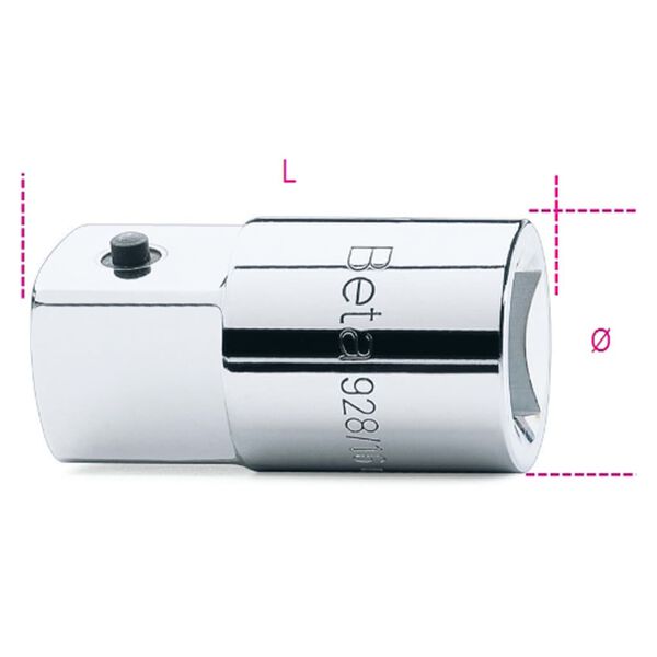 Beta Tools Adaptateur 928/16" 3/4 femelle pour adaptateur m&acirc;le 1"