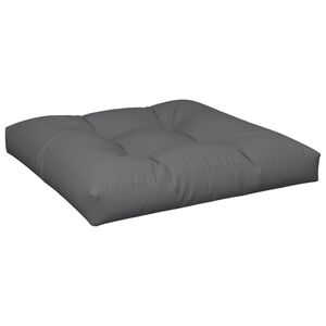 vidaXL Coussin de palette anthracite 70x70x12 cm tissu