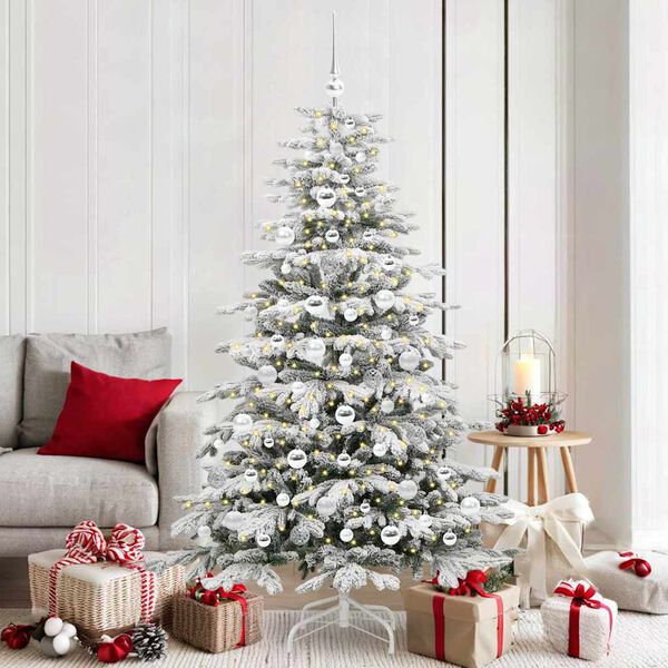 vidaXL Sapin de No&euml;l Artificiel &agrave; Branches Articul&eacute;es Blanc 180 cm