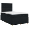vidaXL Lit boxspring avec matelas Noir 120 x 190 cm Tissu