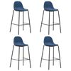 vidaXL Ensemble de bar 5 pcs Tissu Bleu