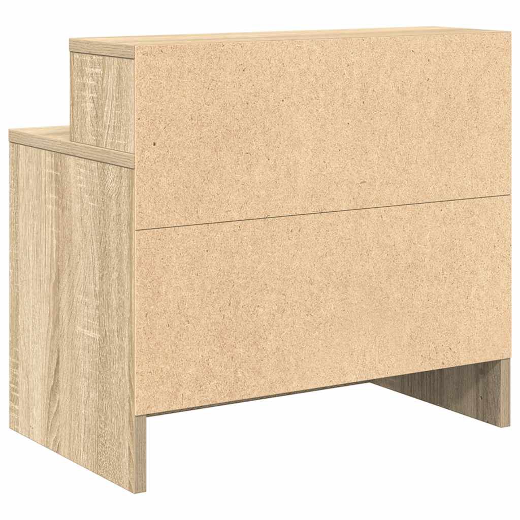 vidaXL Tables de chevet avec tiroir 2 pcs chêne sonoma 51x31x47 cm