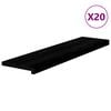 vidaXL Marches d'escalier 20 pcs brun-noir 100x25x2 cm ch&ecirc;ne massif