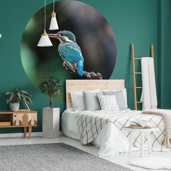 WallArt Papier peint cercle The Kingfisher 190 cm