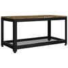 vidaXL Table basse Marron foncé et noir 90x45x45 cm MDF et fer