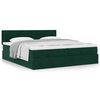 vidaXL Cadre de lit ottoman avec matelas vert fonc&eacute; 160x200 cm velours