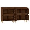 vidaXL Buffets 2 pcs chêne marron 60x35x70 cm bois d'ingénierie