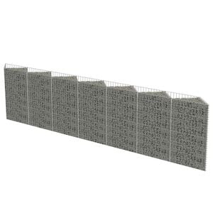 vidaXL Mur de gabion Acier galvanis&eacute; 450 x 30 x 100 cm