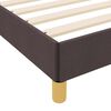 vidaXL Lit &agrave; ressorts avec matelas Marron fonc&eacute; 120 x 200 cm tissu