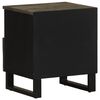 vidaXL Tables de chevet 2 pcs noir 40x33x46 cm bois de manguier solide