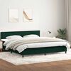 vidaXL Sommier &agrave; lattes de lit et matelas et LED vert fonc&eacute; 180x220cm velours