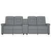 vidaXL Fauteuil de massage inclinable porte-gobelet 4 places gris