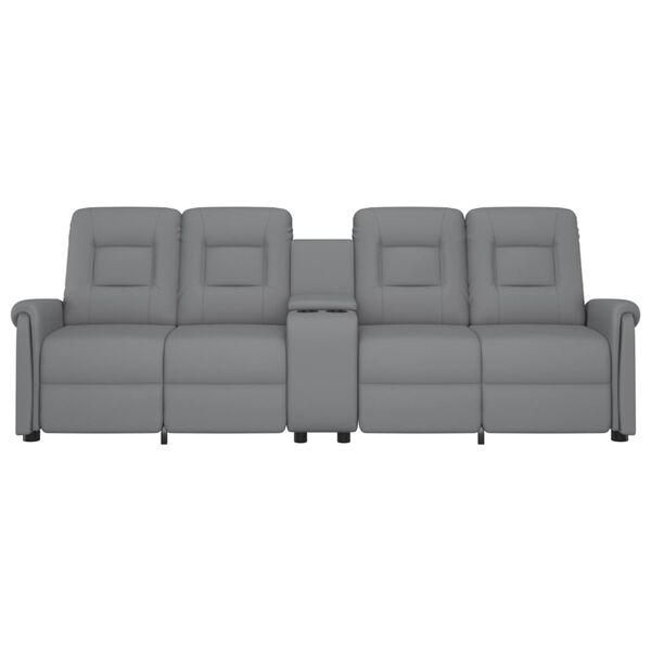 vidaXL Fauteuil de massage inclinable porte-gobelet 4 places gris