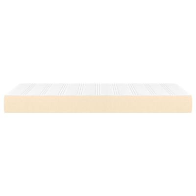 vidaXL Matelas de lit à ressorts ensachés Crème 90x200x20 cm Tissu
