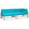 vidaXL Coussins de palette lot de 5 turquoise tissu