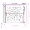 vidaXL Portail de jardin Anthracite 100x75 cm Acier Design Bambou
