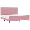 vidaXL Lit &agrave; ressorts avec t&ecirc;te de lit Rose 200 x 200 cm Velours