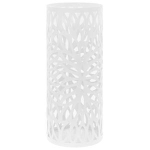 vidaXL Porte-parapluie Feuilles Acier Blanc