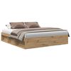 vidaXL Cadre de lit sans matelas ch&ecirc;ne artisanal 180x200 cm
