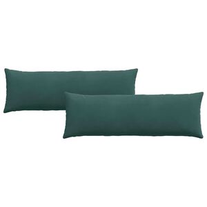 vidaXL Coussins de canap&eacute; 2 pcs Vert fonc&eacute; 120 x 40 cm