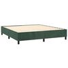 vidaXL Sommier à lattes de lit matelas et LED Vert foncé 160x200 cm