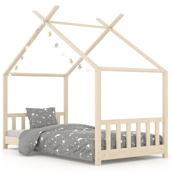 vidaXL Cadre de lit d'enfant Bois de pin massif 80x160 cm