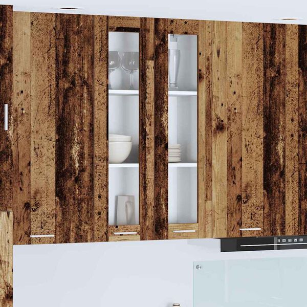 vidaXL Armoire suspendue avec stockage Bois ancien 60 x 31 x 100 cm