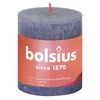 Bolsius Bougies pilier rustiques Shine 4 pcs 80x68 mm Bleu crépuscule